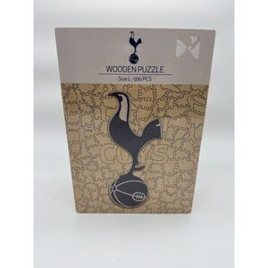 Iconic Puzzles Tottenham Hotspur Crest Wooden Puzzle Large 500 Piece NEW